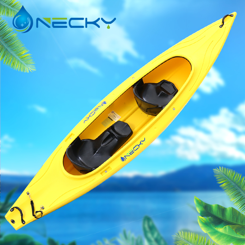 NECKY kayak 3 people leisure drifting boat Rotomolding boat hard boat paddle parent-child Boat 2 adults 1 children's cockpit