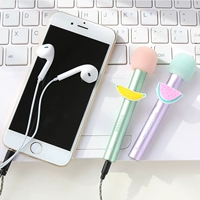 Dễ thương mini cầm tay micro điện thoại di động hát trực tiếp mini karaoke nhỏ micro hát ngưng tụ mic mic máy tính