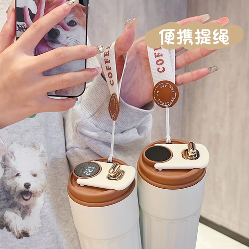 Чашка для воды, интеллектуальный цифровой дисплей, термос, женская чашка для кофе, новинка 2025 года, красивая чашка, чашка для льда из нержавеющей стали 316