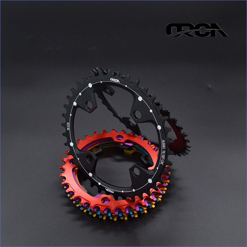 ORCA positive and negative tooth disc large tooth disc 96BCD 32T34T36T38T Mountain bike roulette single speed disc