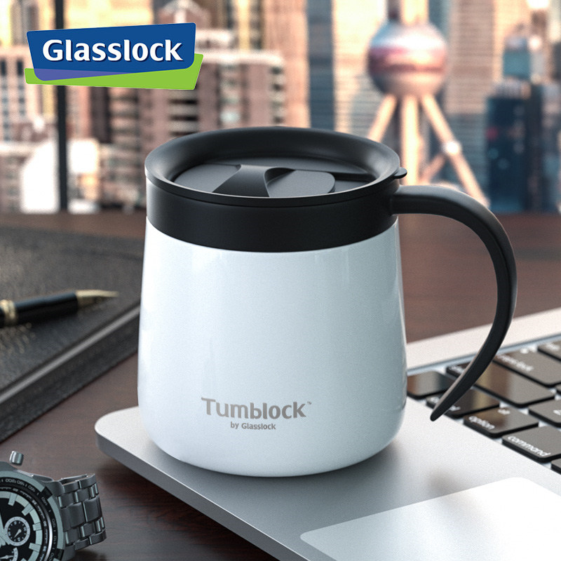 glasslock coffee cup ins wind female European small luxury net red insulation mug mug with lid water cup cup