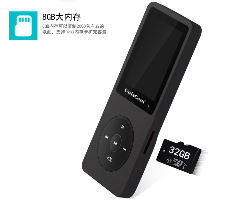 máy nghe nhạc mp4 samsung UnisCom Violet Sports MP3 Music Player mp4 Mini Walkman Sinh viên có đầu ghi thẻ màn hình máy nghe nhạc mp3 mini