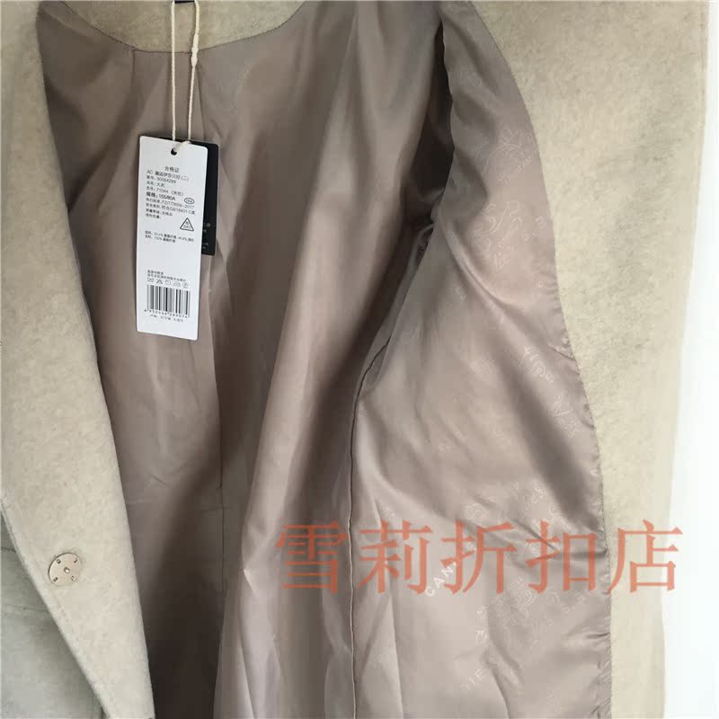 Áo khoác len nữ Lajia 2018 mùa đông mới phiên bản Hàn Quốc của áo len dài trùm đầu rộng 30084289 áo khoác bò nữ