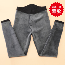  Thin mens warm underwear plus velvet pants cotton and wool pants spring and autumn pants line pants Spring and autumn young and middle-aged warm pants panties