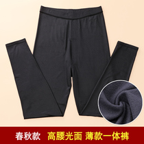 New autumn pants mens glossy thin warm pants pull velvet spring and autumn bottoming warm thread pants