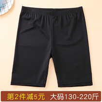 Large size safety pants 5 points Anti-gloss Ice Silk high waist summer plus size fat mm200 kg bottom shorts womens three-point pants