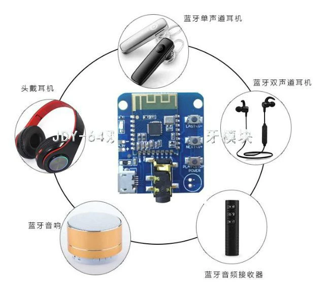 JDY-64 lossless Bluetooth mô-đun âm thanh 4.2 độ trung thực cao loa HIFI âm thanh bộ khuếch đại tai nghe sửa đổi