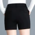 Mùa thu eo cao kích thước lớn co giãn lỏng sen mỏng lá sen trung niên phù hợp với quần short mở quần mẹ quần đùi nữ đẹp Quần short