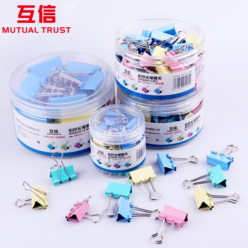 Color Long Tail Clip Folder Subdovetail Clip Large Trumpet Small Silo Fit Office Stationery Supplies Iron Ticket Clip Photo Clip