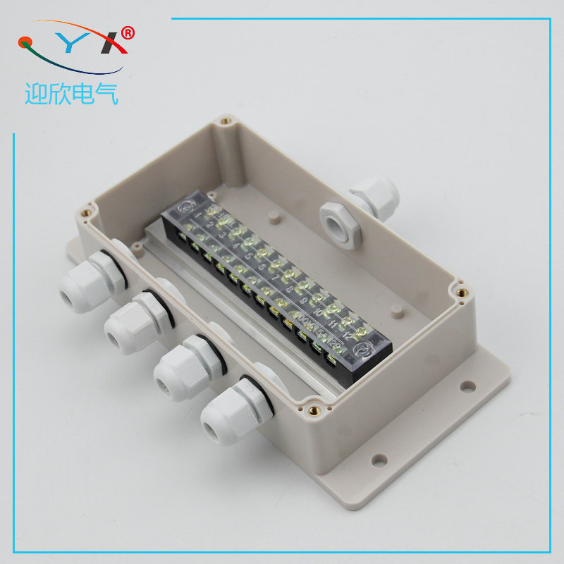 158 * 90 * 60 OUTDOOR WATERPROOF JUNCTION BOX WITH EAR-IN-FOUR-OUT BELT TERMINAL PLASTIC CABLE ROUTING WIRE Box