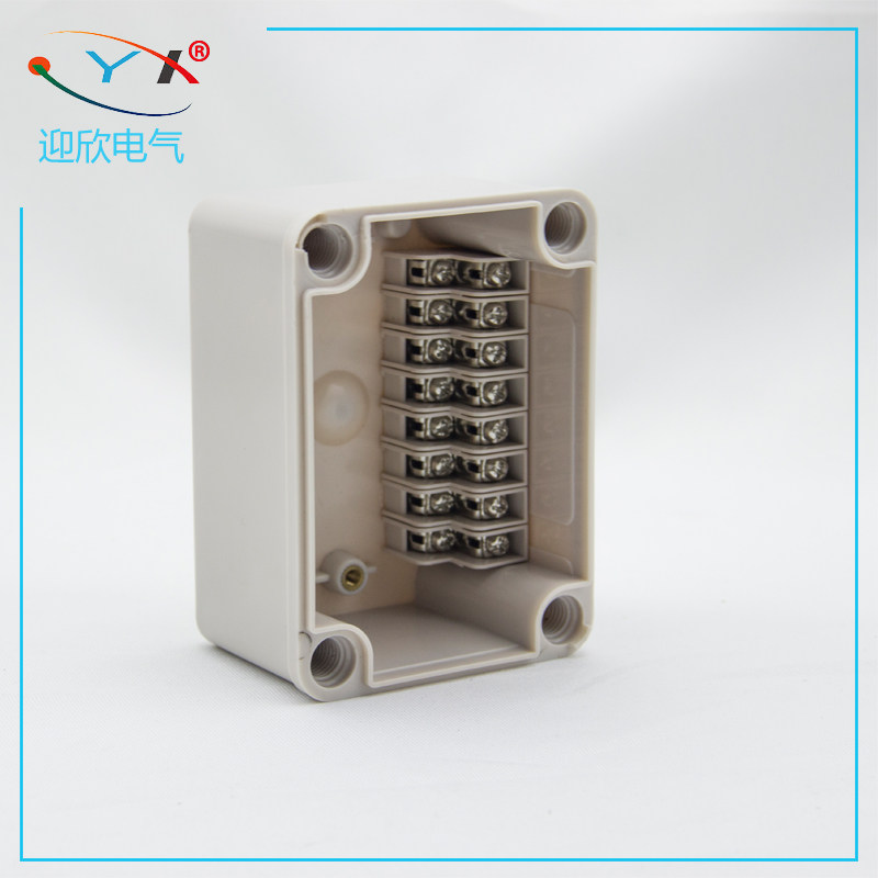 110 * 80 * 70 OUTDOOR WATERPROOF JUNCTION BOX 8P WIRE TERMINAL BOX Rain-Proof Power Junction Overwire Box