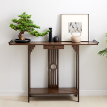 New Chinese style entrance table Zen entry table Nanzhu entrance cabinet cabinet against the wall Simple long for the table case