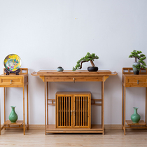 Article Chinese Zen mortise and tenon entrance cabinet Carved for the table Economic Buddha table Incense case Dedicated to the Bodhisattva God of Wealth shrine