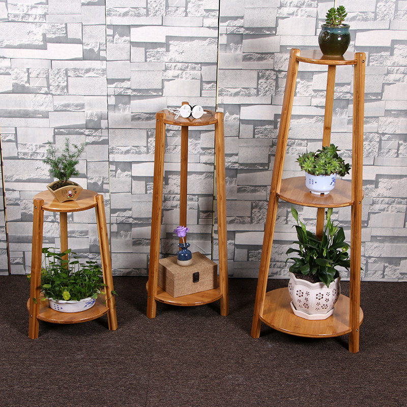 Nanzhu flower stand floor type pot stand multi-layer indoor and outdoor European style flower stand living room balcony gold Ge flower shelf