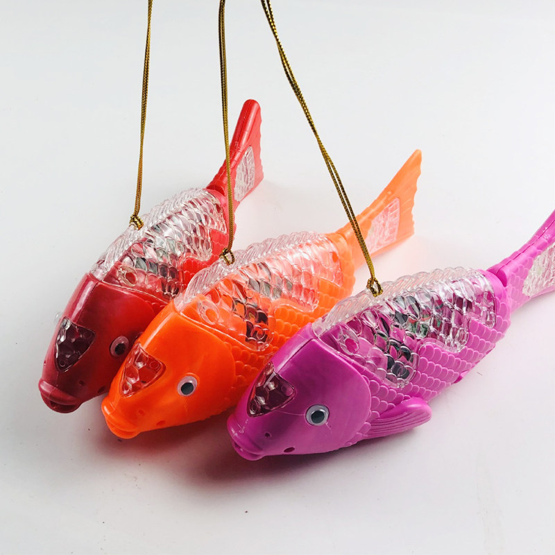 Electric Swinging Fish Luminous Music Flash Projection Simulation Can Run and Call Baby Boys and Girls Infant Toys