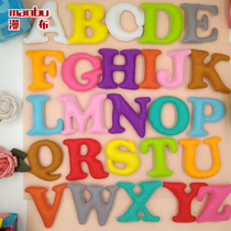 Unwoven cloth non-cutting handmade diy fabric material package English uppercase and lowercase letters shooting props