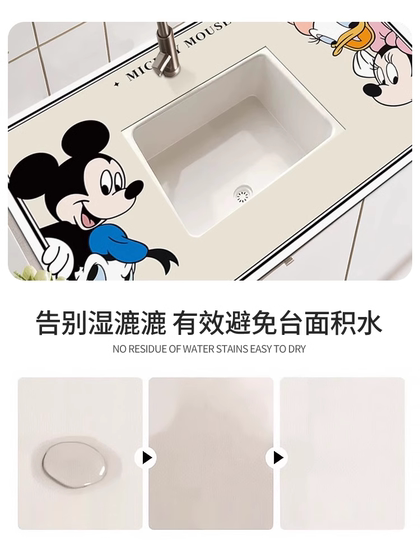厨房台面沥水垫可裁剪洗漱台水槽卫生间浴室洗手池水龙头吸水垫子
