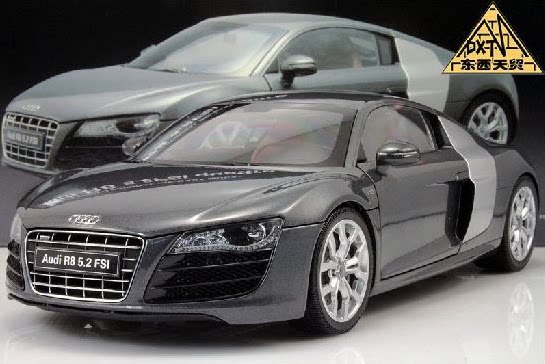 Jingshang 1:18 Audi R8 AUDI R8 5 2 FSI V10 gray car model collection