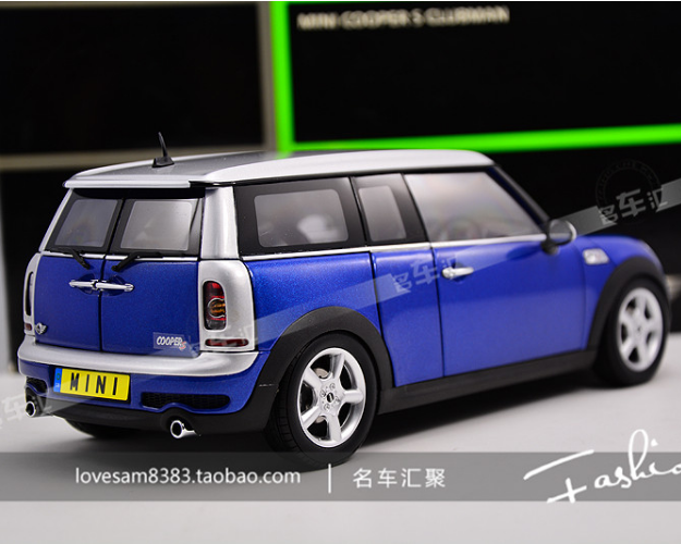 Kyosho 1:18 BMW Mini Cooper S MINI CLUBMAN удлинённая синяя модель автомобиля