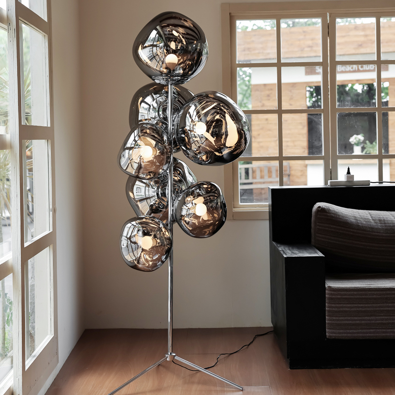 High-End Italian-Style Volcanic Lava Lamp Floor Lamp Living Room Standing Lamp Light Luxury Bedroom Study Creative Sofa Side Lamp