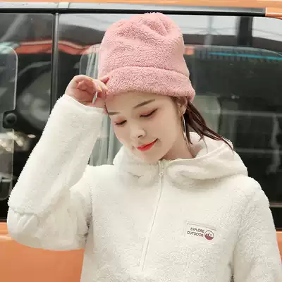 Shenhuo outdoor sports collar hat ladies autumn and winter dual-purpose breathable warm wind and cold plush hat