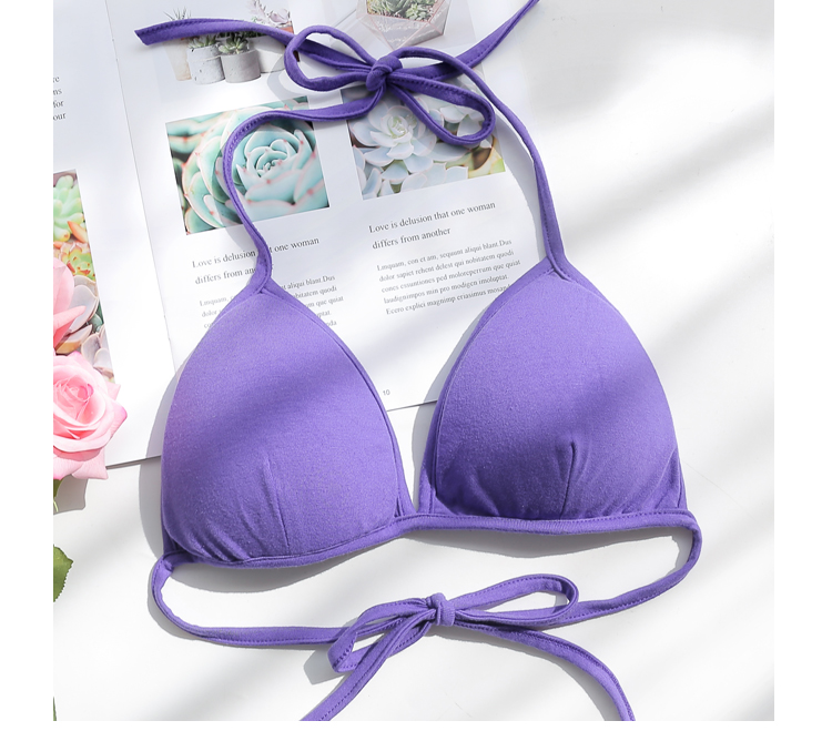 Tie band không có vòng thép cô gái tam giác cup áo ngực cotton Nhật Bản bikini kích thước lớn mùa xuân nóng phụ nữ mang thai đồ lót áo ngực