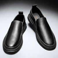 Full Black Leather Giày nam Business Summer Feet Chef Shoots Kitchen Đặc biệt chống thấm nước Dầu giải trí Casual Wild Wild