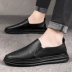 Full Black Leather Giày nam Business Summer Feet Chef Shoots Kitchen Đặc biệt chống thấm nước Dầu giải trí Casual Wild Wild 