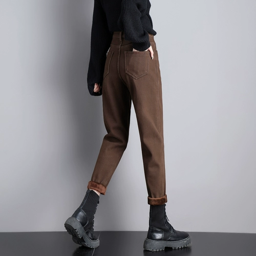 Цветные джинсы, осенние штаны, 2025 года, свободный прямой крой, высокая талия