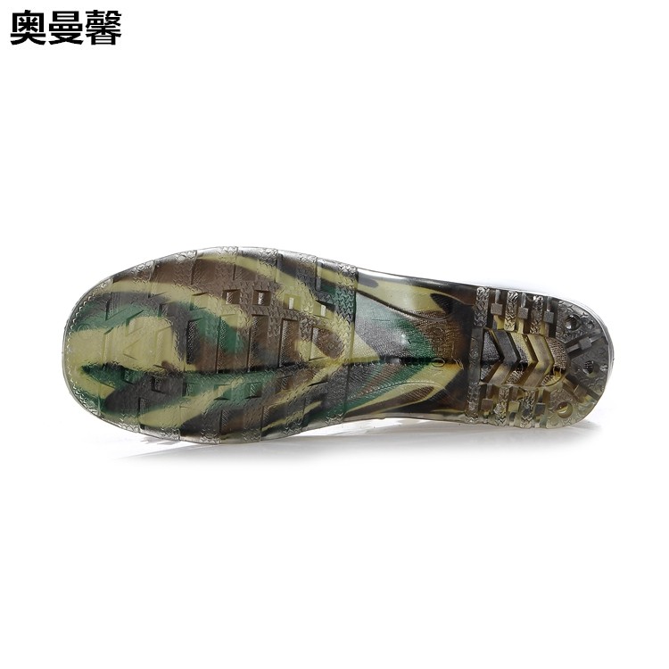 Trong ống cao ngụy trang ống mưa ủng nam mưa giày giày axit và nước kiềm ủng bò gân dưới bảo hiểm lao động cao su giày nước - Rainshoes ủng lội nước cho nam