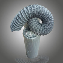 Hose vacuum tube Flame retardant tube Telescopic tube Gray nylon cloth tube Smoke exhaust pipe duct fireproof high temperature duct steel wire