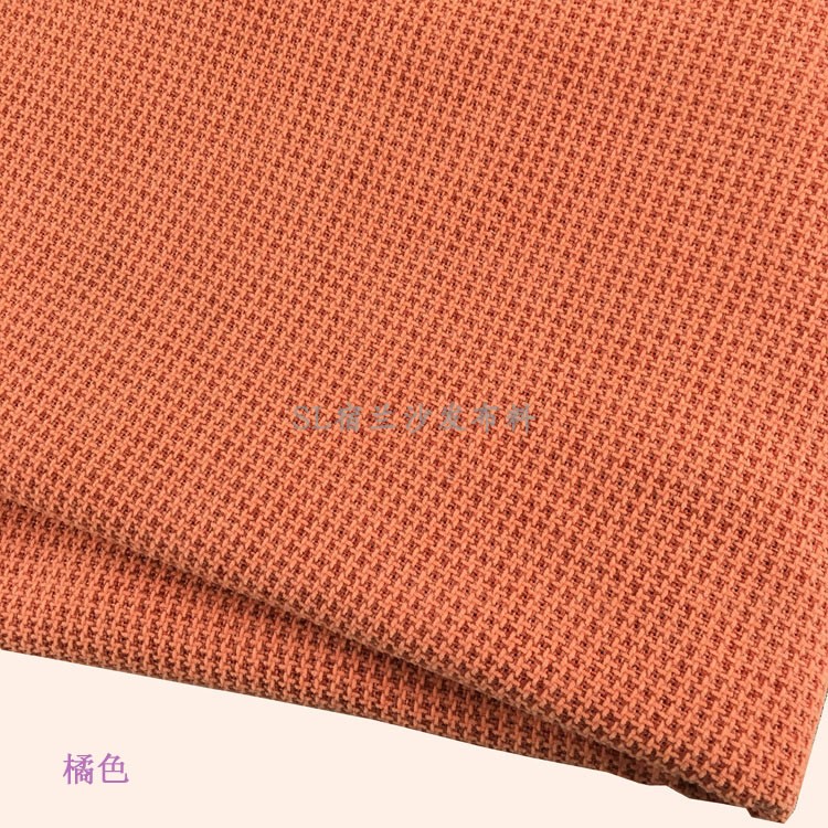 Dày houndstooth vải lanh màu rắn vải sofa Mục vụ gió jacquard kẻ sọc gối gối gối khăn - Vải vải tự làm vải may quần áo dài