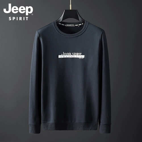 Джип, демисезонная осенняя толстовка, приятный телу осенний лонгслив, футболка, круглый воротник, оверсайз