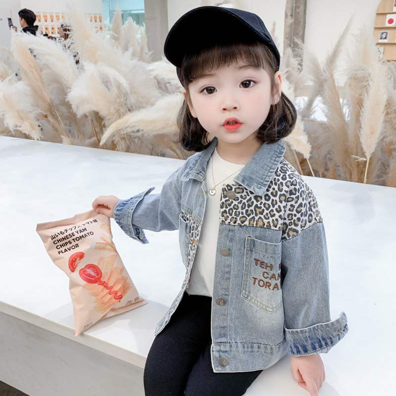 Girl Denim Jacket Spring Autumn Foreign Pie 2022 New Children Jacket Baby Spring Dress Trendy Blouse Spring Dress Spring