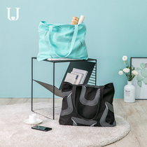 JordanJudy new shoulder Womens bag simple fashion large capacity bag canvas female students Art bag