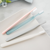 JordanJudy soft hair travel toothbrush portable cute mini couple toothbrush storage box travel