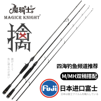 Magic knight catch Japan imported parts 2 1 meter double-tip straight handle Luya rod set full metal spinning wheel gun handle