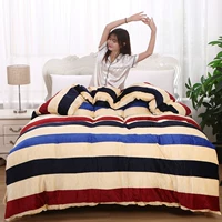 Flannel quilt cover đôi mùa đông dày ấm áp lông thú sinh viên đơn ký túc xá san hô chăn đơn mảnh bộ ga nệm