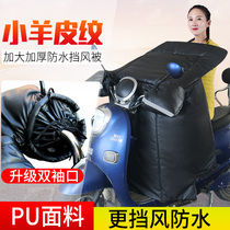 Electric motorcycle windshield is winter velvet thickened battery bicycle double-sided waterproof winter cold parent-child section