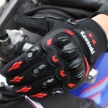 Motorcycle summer gloves Electric car full finger gloves Touch screen four seasons motorcycle fall-proof off-road riding gloves half finger