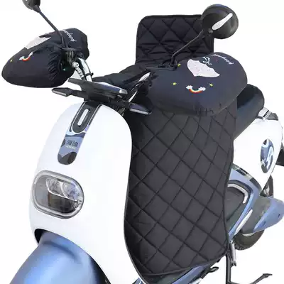 Electric car windshield is winter two-piece thickened velvet waterproof spring and autumn sunscreen battery bicycle windshield winter