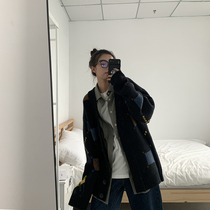 SIXI Sixi home-made autumn and winter vintage jacquard sweater jacket women thickened Korean version loose knitted cardigan