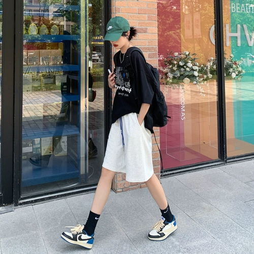 Летняя белая хлопковая футболка, круглый воротник