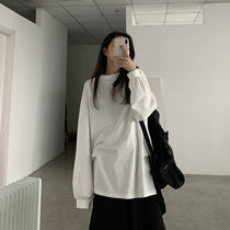 SIXI Sixi home-made spring solid color lantern sleeve T-shirt women loose inside and wear long-sleeved base shirt outside