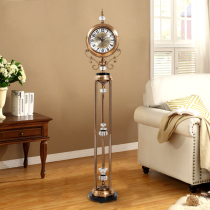 European luxury floor clock living room modern simple three-dimensional clock home American vertical clock ornaments big pendulum clock