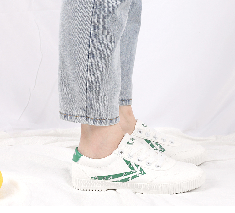 Feiyue bước nhảy của phụ nữ Giày nhỏ màu trắng Giày nữ xu hướng thời trang Giày thể thao giản dị đôi sinh viên Giày nam giày vải - Plimsolls giày the thao nam
