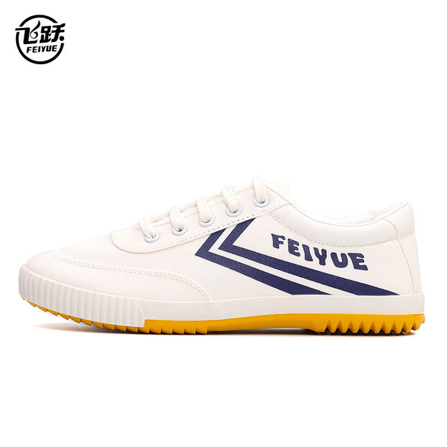 Feiyue feiyue ພາກຮຽນ spring ສີຂາວເກີບແມ່ຍິງຄູ່ຜົວເມຍເກີບພາສາຝຣັ່ງນັກສຶກສາ sneakers ເກີບຜູ້ຊາຍບາດເຈັບແລະຮ່ວມກັນເກີບ canvas