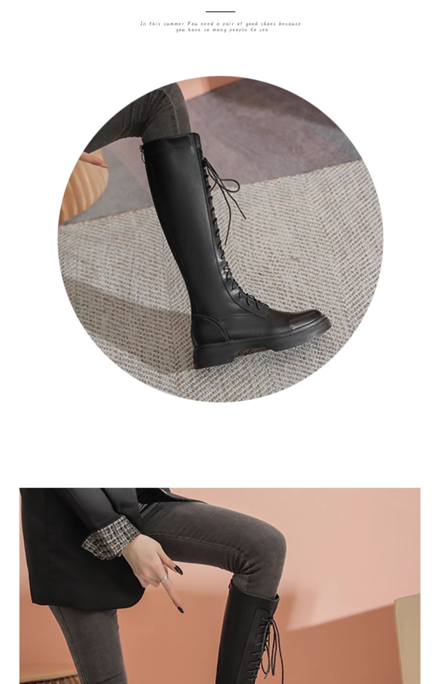C9618 1620K BOOT CỔ CAO NỮ RUOREAG CỔ CAO QUA GỐI TĂNG CHIỀU CAO GIÀY DÉP NỮ G05 SẢN PHẨM MỚI