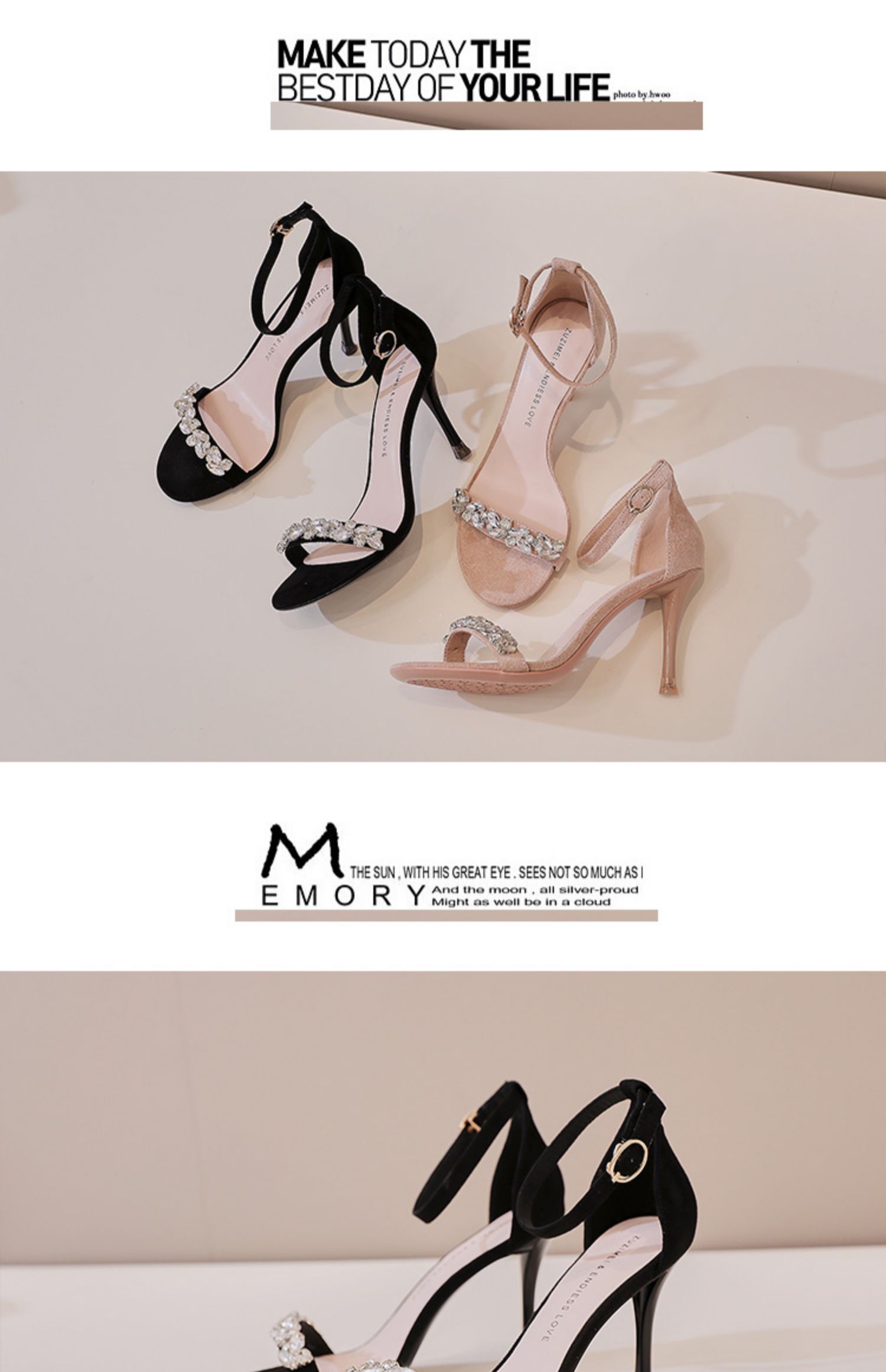 C9216 1380K GIÀY CAO GÓT NỮ RUOREAG SEXY GẮN ĐÁ GÓT NHỌN MÙA HÈ GIÀY DÉP NỮ G04 SẢN PHẨM MỚI