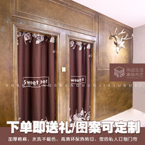 Fitting room door curtain clothing store dressing room door wardrobe partition curtain home kitchen semi-hanging curtain printing LOGO